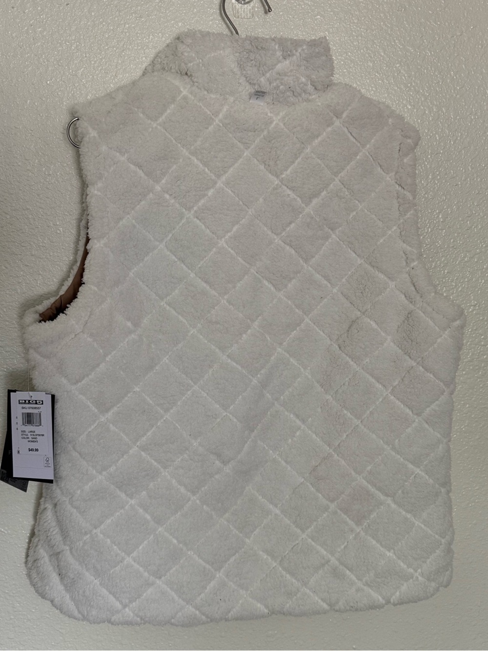 Free Country Sand and Cream Sherpa Quilted Vest - Picture 2 of 3